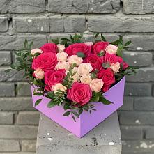 Композиция моя любовь в Олекминске Цветочная композиция из Розы в коробке в Олекминске