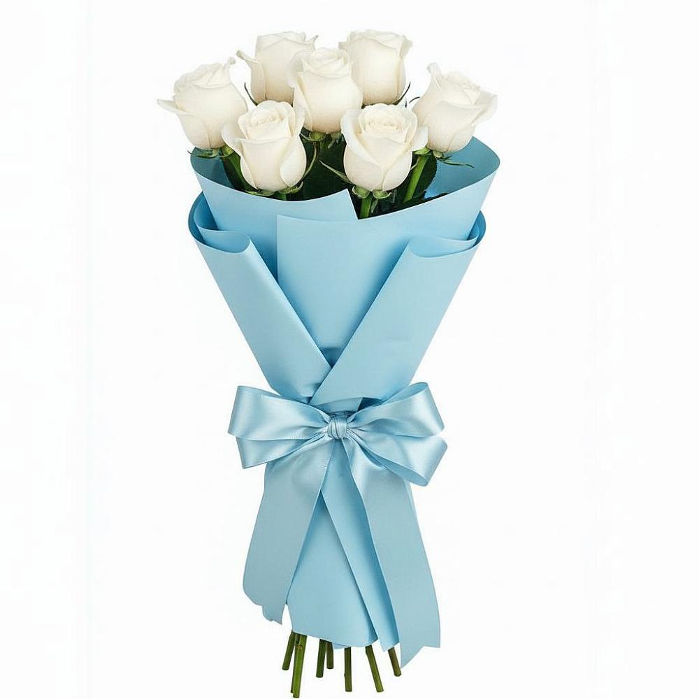 7 Белых роз Проуд в Олекминске Букет 7 белых роз Проуд в Олекминске