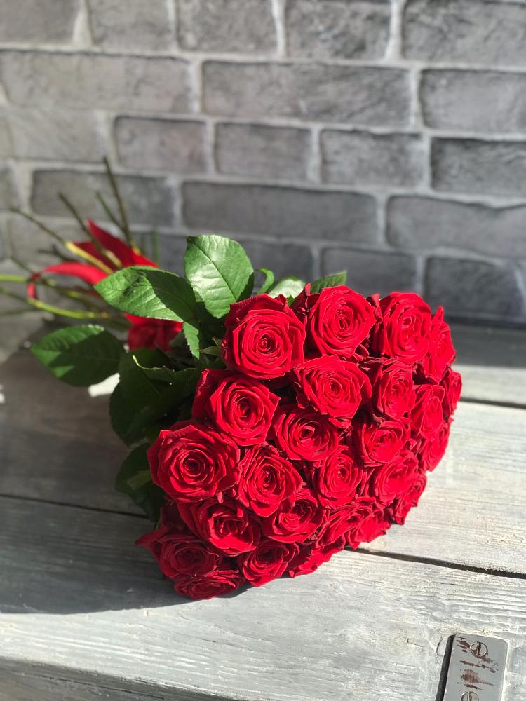 Красные розы Фридом в Олекминске Букет Красные розы Фридом в Олекминске