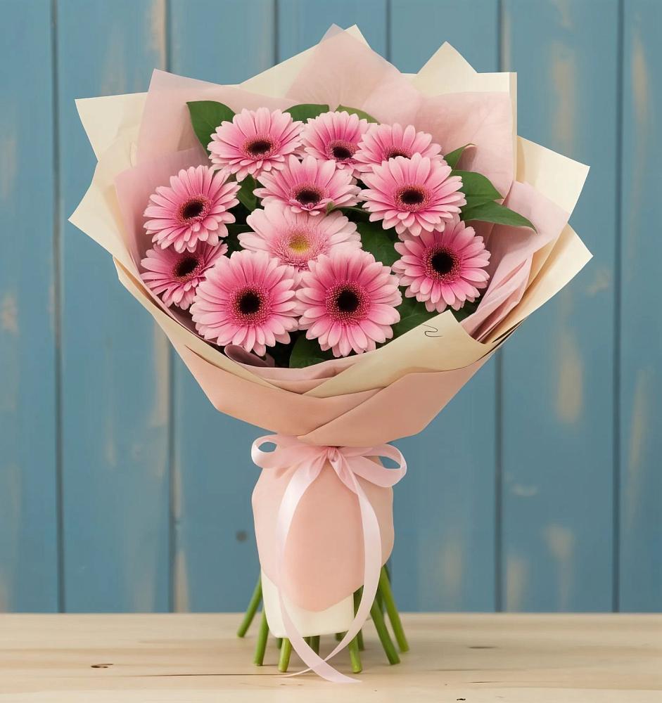 Букет пурпурно-розовый в Олекминске Букет цветов из: Герберы в Олекминске