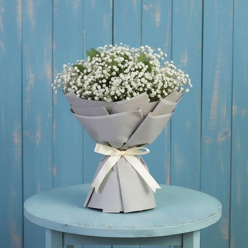 Букет Белые гипсофилы в Олекминске Букет цветов из: Гипсофила в Олекминске