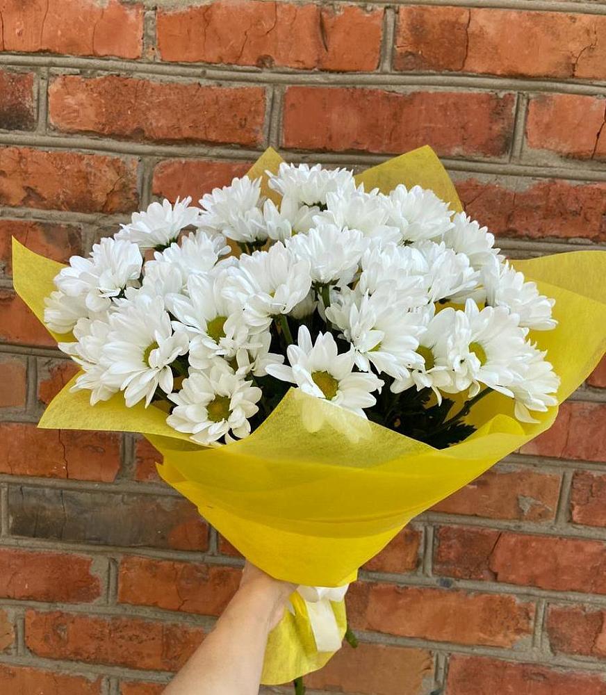Букет Застенчивые лепестки в Олекминске Букет цветов из: Хризантемы в Олекминске