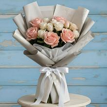 Букет Нежное облако #REPLACE_PRED# Олекминске Букет цветов из:  Розы #REPLACE_PRED# Олекминске