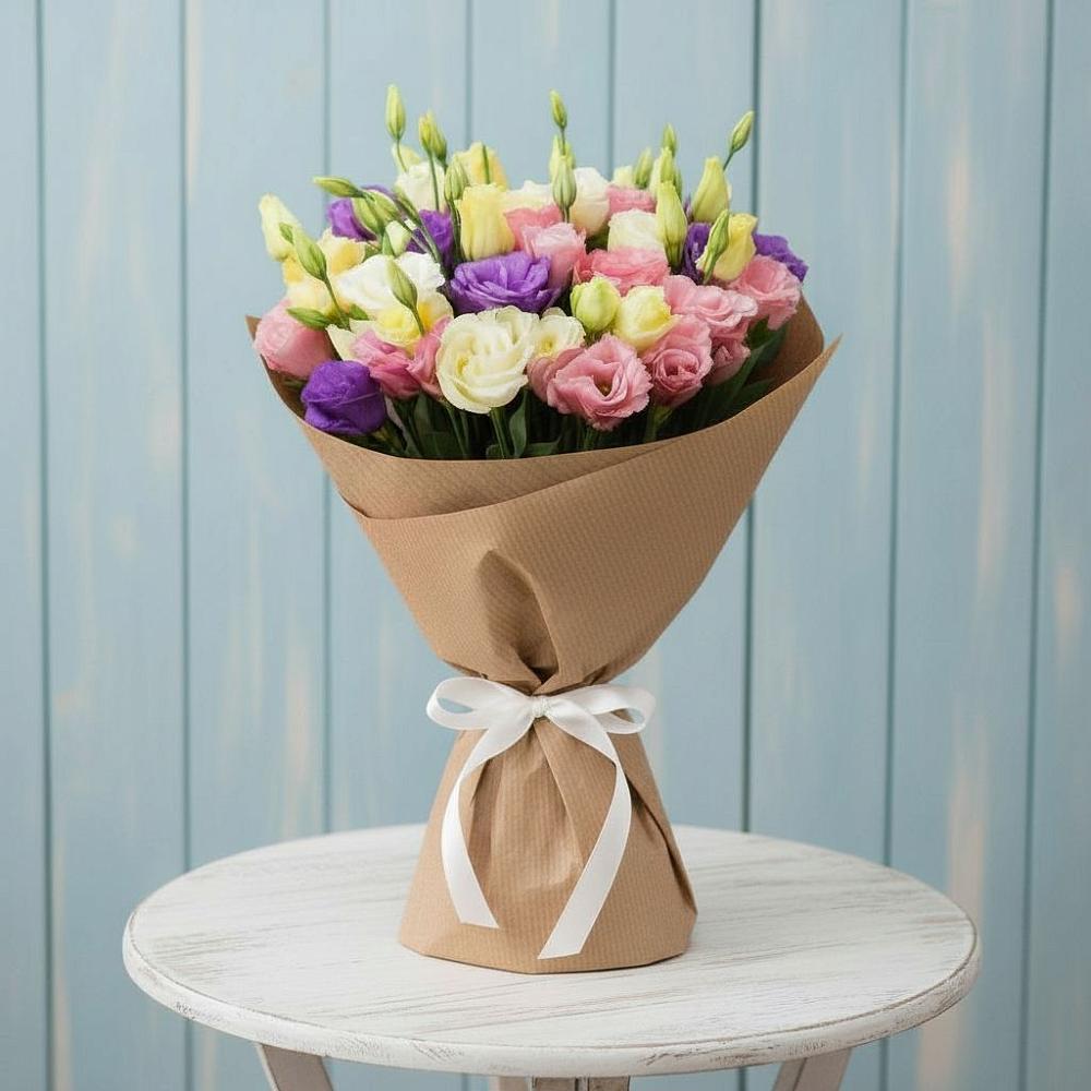 Букет Цветная эустома в Олекминске Букет цветов из: Лизиантусы в Олекминске