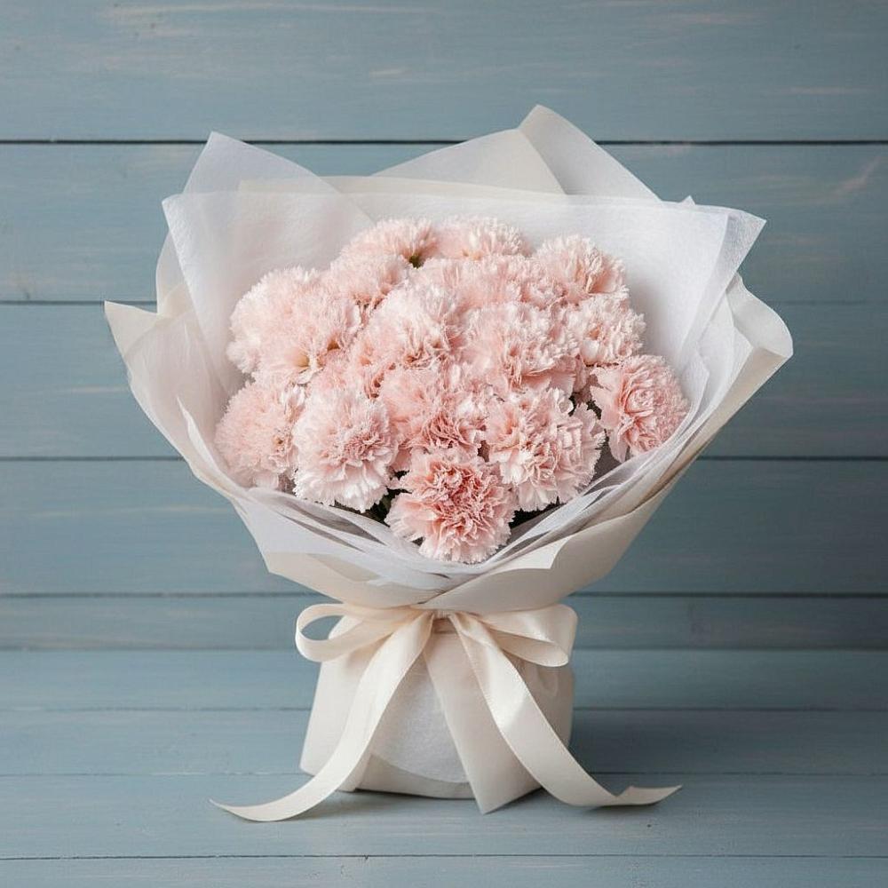 Букет розовые гвоздики в Олекминске Букет цветов из: Гвоздики в Олекминске