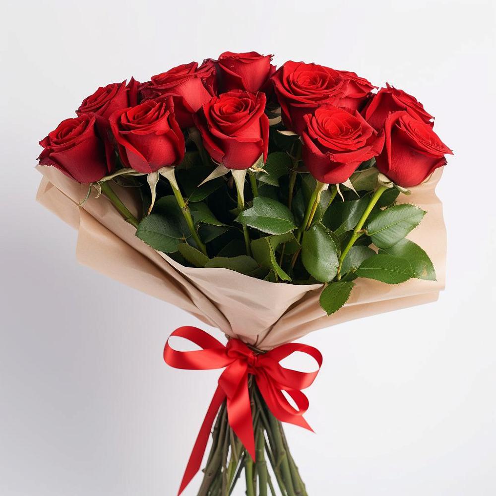 11 Красных роз Эдлесс Лав в Олекминске Букет 11 Красных роз Эдлесс Лав в Олекминске