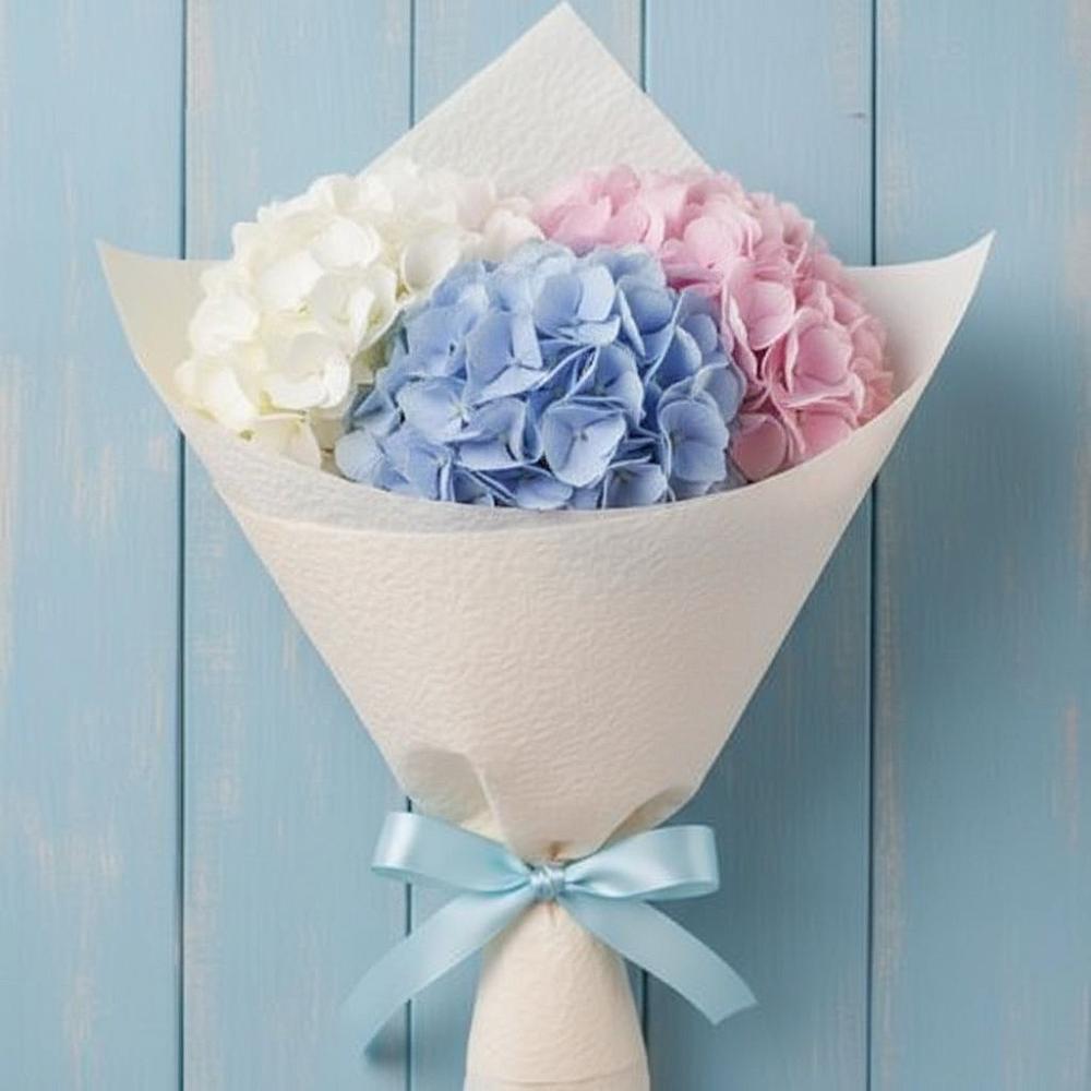 Букет Нежная гортензия в Олекминске Букет цветов из: Гортензия в Олекминске