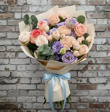 Букет Феерия #REPLACE_PRED# Олекминске Букет цветов из:  Розы, Лизиантусы и Гвоздики #REPLACE_PRED# Олекминске