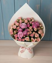 Букет Нежная розовость в Олекминске Букет цветов из:  Розы в Олекминске
